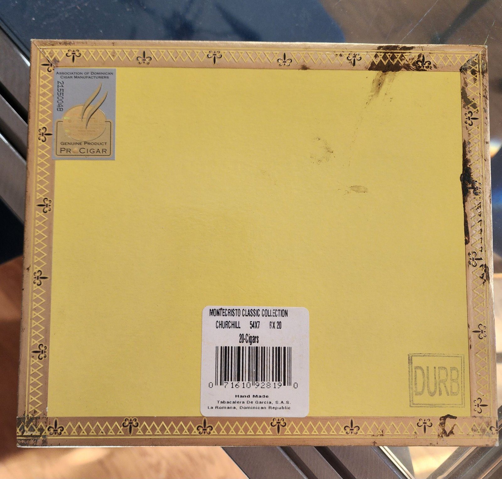 montecristo box bottom