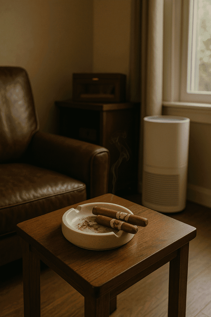 cigar lounge setup air quality